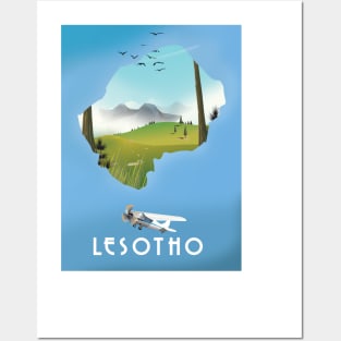 Lesotho Map Posters and Art